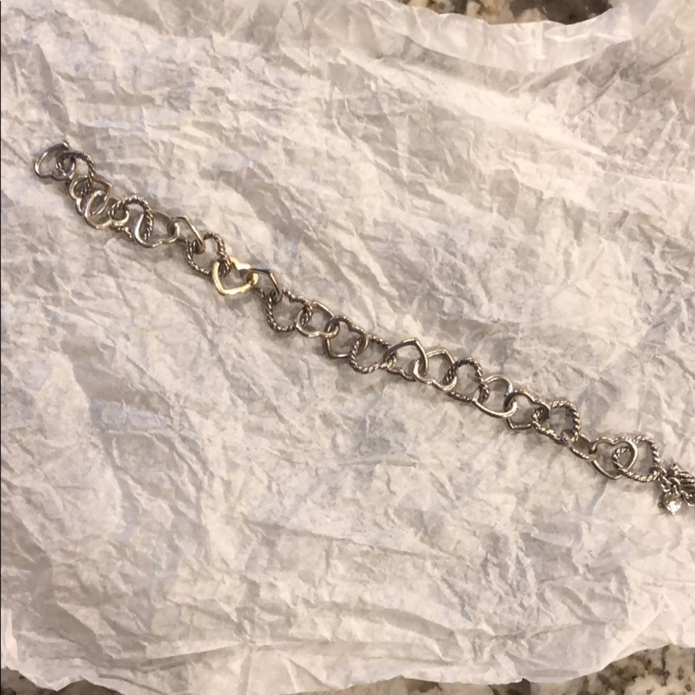 David Yurman Heart bracelet silver & 18K y. gold